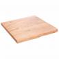 Preview: Tischplatte Hellbraun 60x60x(2-4) cm Massivholz Eiche Behandelt