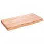 Preview: Tischplatte Hellbraun 80x40x(2-6) cm Massivholz Eiche Behandelt