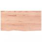 Preview: Tischplatte Hellbraun 80x40x(2-6) cm Massivholz Eiche Behandelt