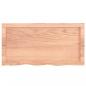 Preview: Tischplatte Hellbraun 80x40x(2-6) cm Massivholz Eiche Behandelt