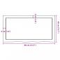 Preview: Tischplatte Hellbraun 80x40x(2-6) cm Massivholz Eiche Behandelt