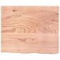 Preview: Tischplatte Hellbraun 60x50x2 cm Massivholz Eiche Behandelt