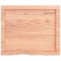 Preview: Tischplatte Hellbraun 60x50x(2-6) cm Massivholz Eiche Behandelt