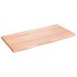 Preview: Tischplatte Hellbraun 80x40x2 cm Massivholz Eiche Behandelt