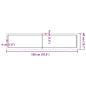 Preview: Tischplatte Hellbraun 180x40x(2-4)cm Massivholz Eiche Behandelt