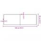 Preview: Tischplatte Hellbraun 180x60x(2-6)cm Massivholz Eiche Behandelt
