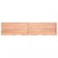 Preview: Tischplatte Hellbraun 220x50x(2-4)cm Massivholz Eiche Behandelt