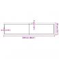 Preview: Tischplatte Hellbraun 220x50x(2-4)cm Massivholz Eiche Behandelt