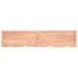 Preview: Tischplatte Hellbraun 180x40x(2-6)cm Massivholz Eiche Behandelt