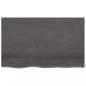 Preview: Tischplatte Dunkelbraun 80x50x(2-6)cm Massivholz Eiche