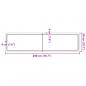 Preview: Tischplatte Hellbraun 200x50x(2-6)cm Massivholz Eiche Behandelt