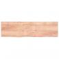 Preview: Tischplatte Hellbraun 220x60x(2-6)cm Massivholz Eiche Behandelt