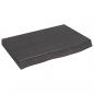 Preview: Tischplatte Dunkelbraun 60x40x(2-6)cm Massivholz Eiche