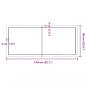 Preview: Tischplatte Dunkelbraun 140x60x(2-6)cm Massivholz Eiche