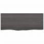 Preview: Tischplatte Dunkelbraun 100x40x2 cm Massivholz Eiche Behandelt