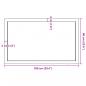 Preview: Tischplatte Dunkelbraun 100x60x(2-4)cm Massivholz Eiche
