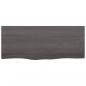 Preview: Tischplatte Dunkelbraun 100x40x(2-6)cm Massivholz Eiche
