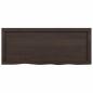 Preview: Tischplatte Dunkelbraun 100x40x(2-6)cm Massivholz Eiche