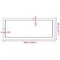 Preview: Tischplatte Dunkelbraun 100x40x(2-6)cm Massivholz Eiche