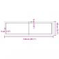Preview: Tischplatte Dunkelbraun 140x40x(2-6)cm Massivholz Eiche