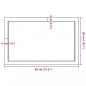 Preview: Tischplatte Dunkelbraun 80x50x(2-4)cm Massivholz Eiche