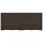 Preview: Tischplatte Dunkelbraun 120x50x(2-6)cm Massivholz Eiche