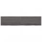 Preview: Tischplatte Dunkelbraun 220x50x(2-4)cm Massivholz Eiche