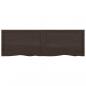 Preview: Tischplatte Dunkelbraun 160x50x(2-4)cm Massivholz Eiche