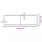 Preview: Tischplatte Dunkelbraun 160x50x(2-4)cm Massivholz Eiche