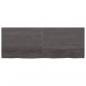 Preview: Tischplatte Dunkelbraun 160x60x(2-4)cm Massivholz Eiche