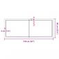Preview: Tischplatte Dunkelbraun 160x60x(2-4)cm Massivholz Eiche