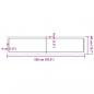 Preview: Tischplatte Dunkelbraun 180x40x(2-4)cm Massivholz Eiche