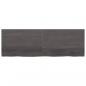 Preview: Tischplatte Dunkelbraun 180x60x(2-4)cm Massivholz Eiche