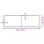 Preview: Tischplatte Dunkelbraun 180x60x(2-4)cm Massivholz Eiche