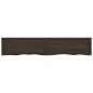 Preview: Tischplatte Dunkelbraun 200x40x(2-4)cm Massivholz Eiche