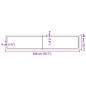 Preview: Tischplatte Dunkelbraun 200x40x(2-4)cm Massivholz Eiche