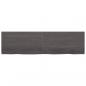 Preview: Tischplatte Dunkelbraun 220x60x(2-4)cm Massivholz Eiche