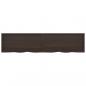 Preview: Tischplatte Dunkelbraun 220x50x(2-6)cm Massivholz Eiche