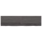 Preview: Tischplatte Dunkelbraun 200x50x(2-6)cm Massivholz Eiche