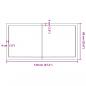 Preview: Tischplatte Dunkelbraun 120x60x(2-4)cm Massivholz Eiche