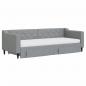 Preview: Tagesbett Ausziehbar mit Schubladen Hellgrau 80x200 cm Stoff