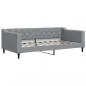 Preview: Tagesbett Ausziehbar mit Schubladen Hellgrau 80x200 cm Stoff
