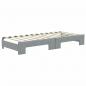 Preview: Tagesbett Ausziehbar mit Schubladen Hellgrau 80x200 cm Stoff