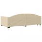 Preview: Tagesbett Ausziehbar Creme 100x200 cm Stoff