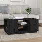 Preview: ARDEBO.de - Couchtisch Schwarz 90x49x40,5 cm Massivholz Kiefer