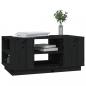 Preview: Couchtisch Schwarz 90x49x40,5 cm Massivholz Kiefer