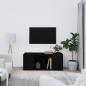 Preview: ARDEBO.de - TV-Schrank Schwarz 100x35x40 cm Holzwerkstoff