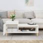 Preview: Couchtisch Weiß 100x50x45 cm Holzwerkstoff