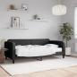 Preview: ARDEBO.de - Tagesbett mit Matratze Schwarz 90x190 cm Stoff