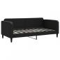 Preview: Tagesbett mit Matratze Schwarz 90x190 cm Stoff